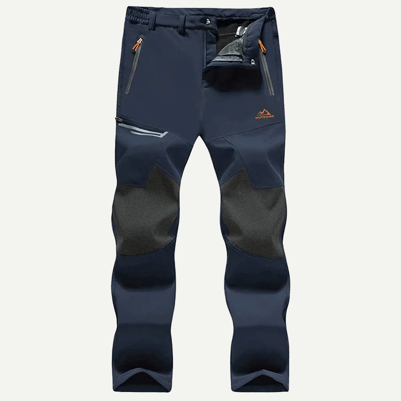 Men's Fleece Lined Winter Snow Pants – Water Resistant, 4 Zip Pockets